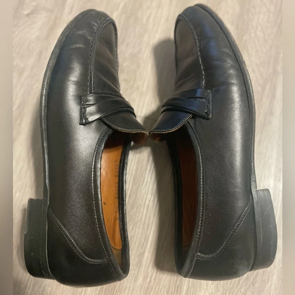 Allen Edmond Men’s Bergamo Loafers Size 9.5 Black Leather Classic Preppy Formal